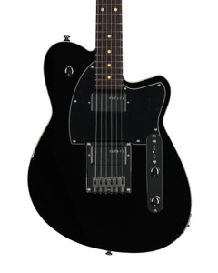 Reverend Crosscut Electric Guitar Midnight Black View 2