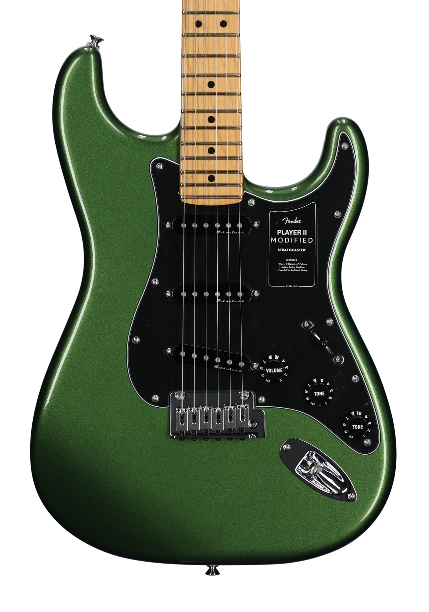 Fender Player II Modified Stratocaster Maple Guitar with Bag Harvest Green View 2