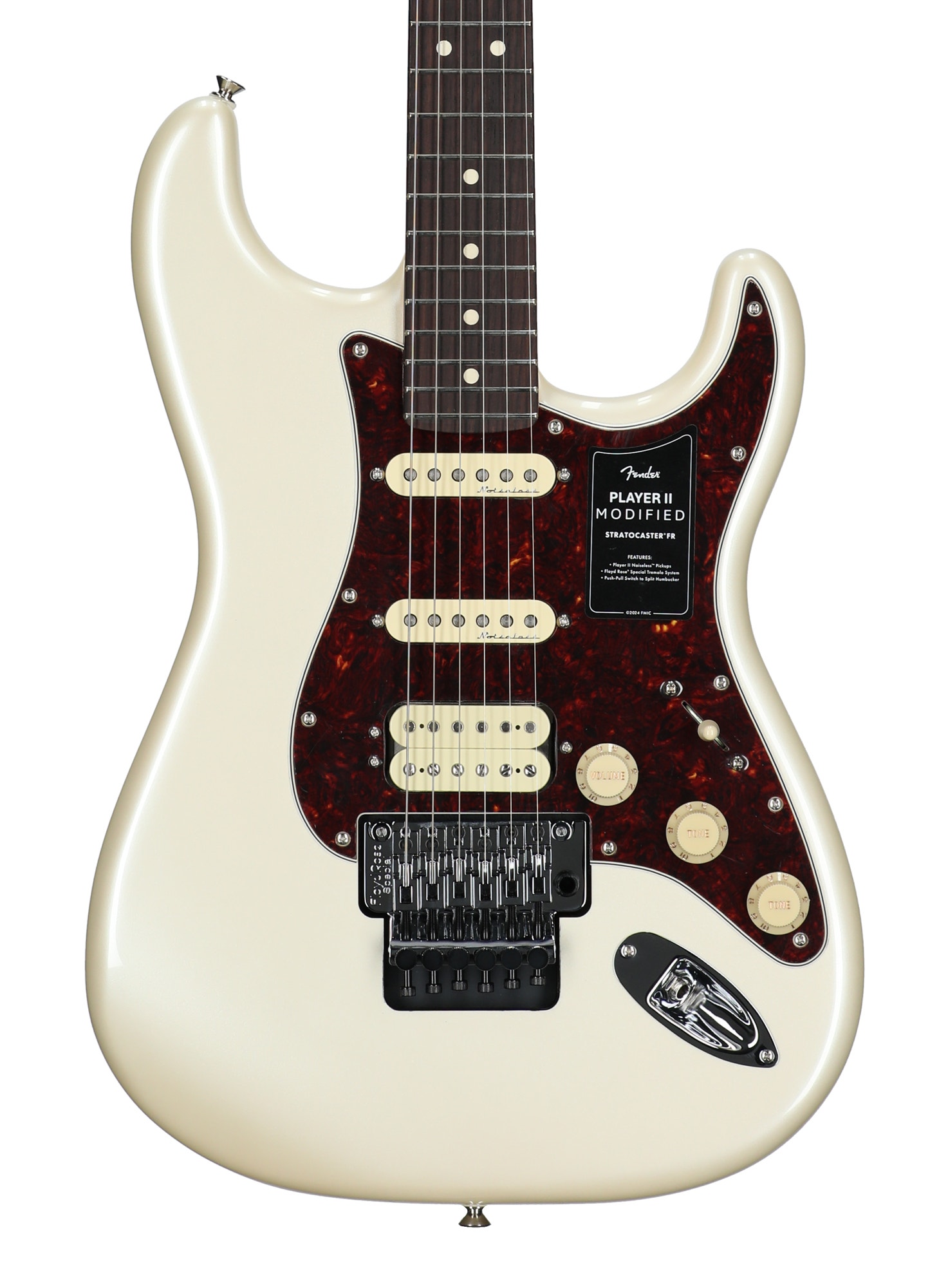 Fender Player II Modified Stratocaster HSS Floyd Rose Guitar with Bag Olympic Pearl View 2