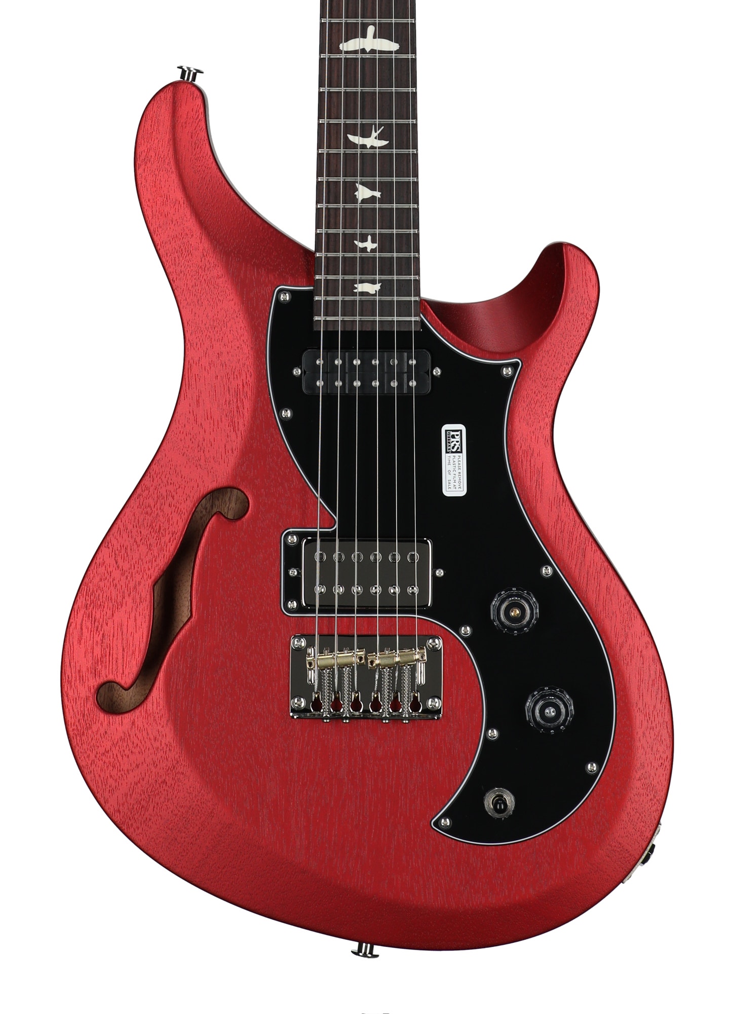 PRS S2 Vela Semi-Hollow Satin Guitar with Bag Red Apple Metallic