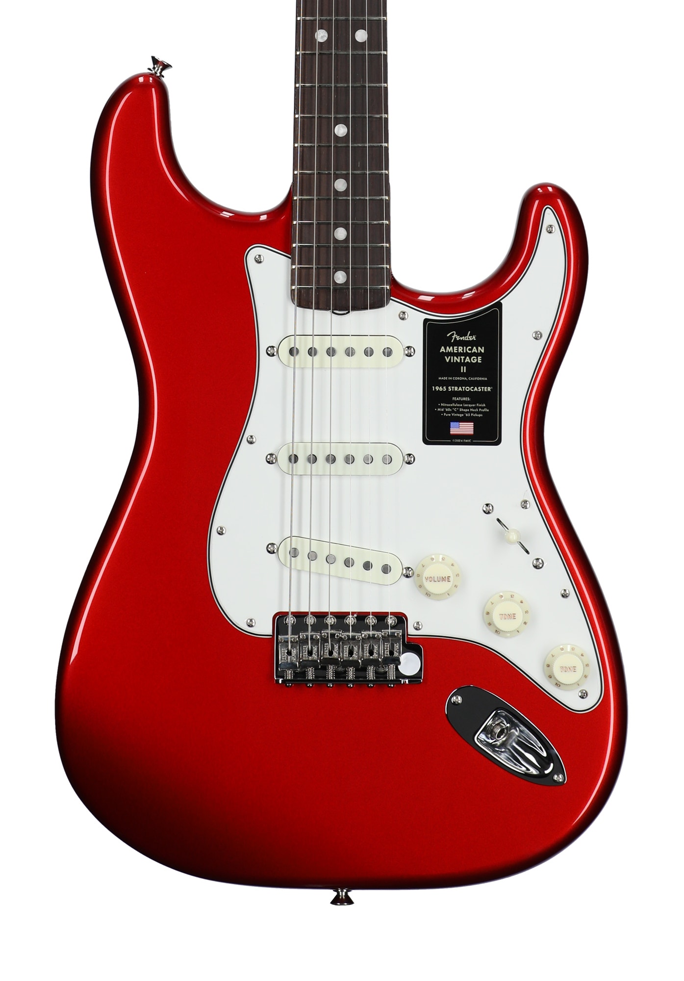 Fender American Vintage II 1965 Strat Rosewood Candy Apple Red With Case View 2