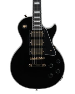 Epiphone Exclusive Les Paul Custom 3 Pickup Guitar with Soft Case Ebony View 2