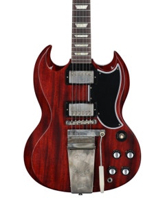 Gibson Custom Shop 1964 SG Standard Maestro Vibrola, VOS Cherry with Case View 2