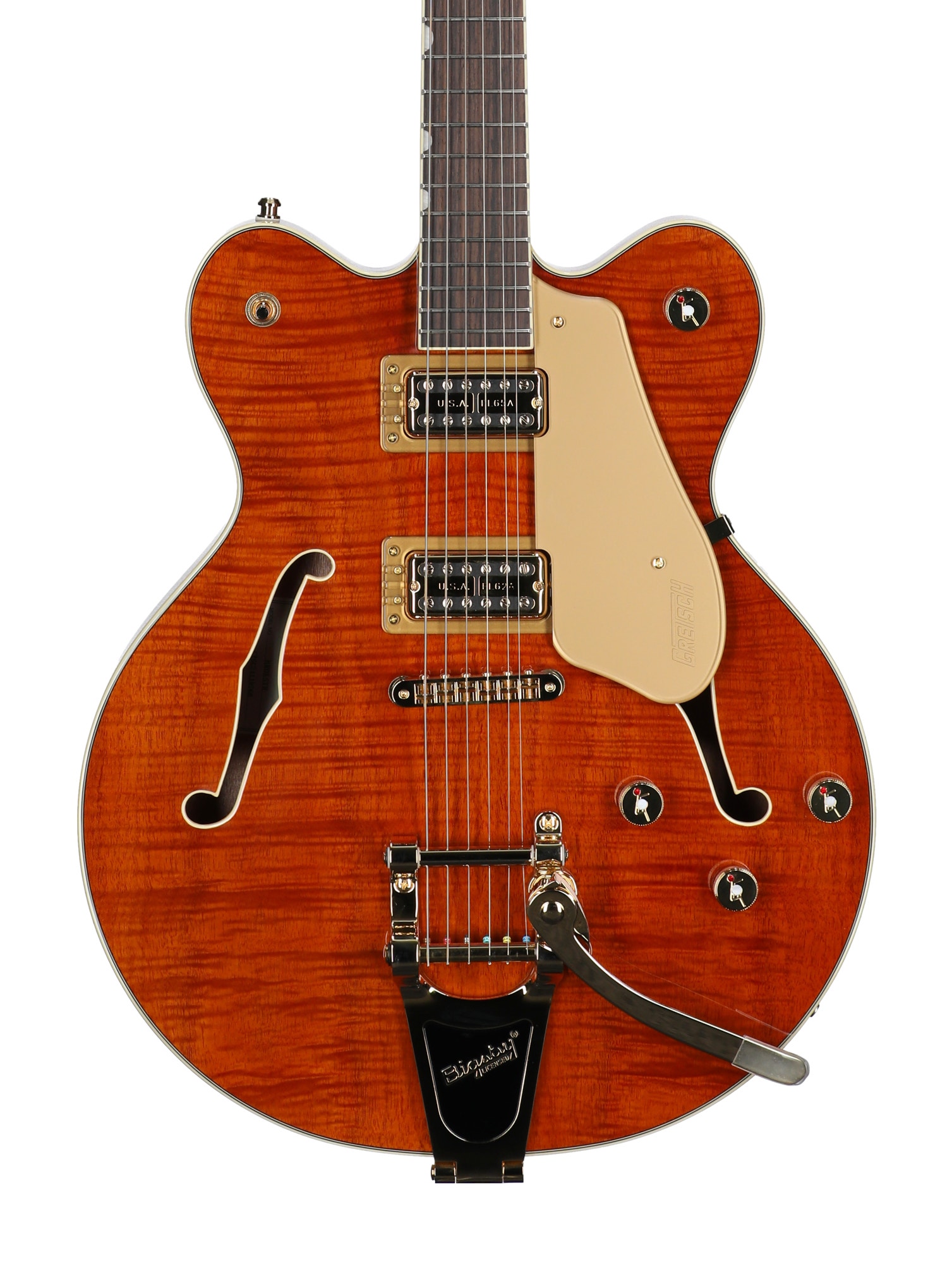 Gretsch LE Electro Broadkaster Flame Okoume Orange