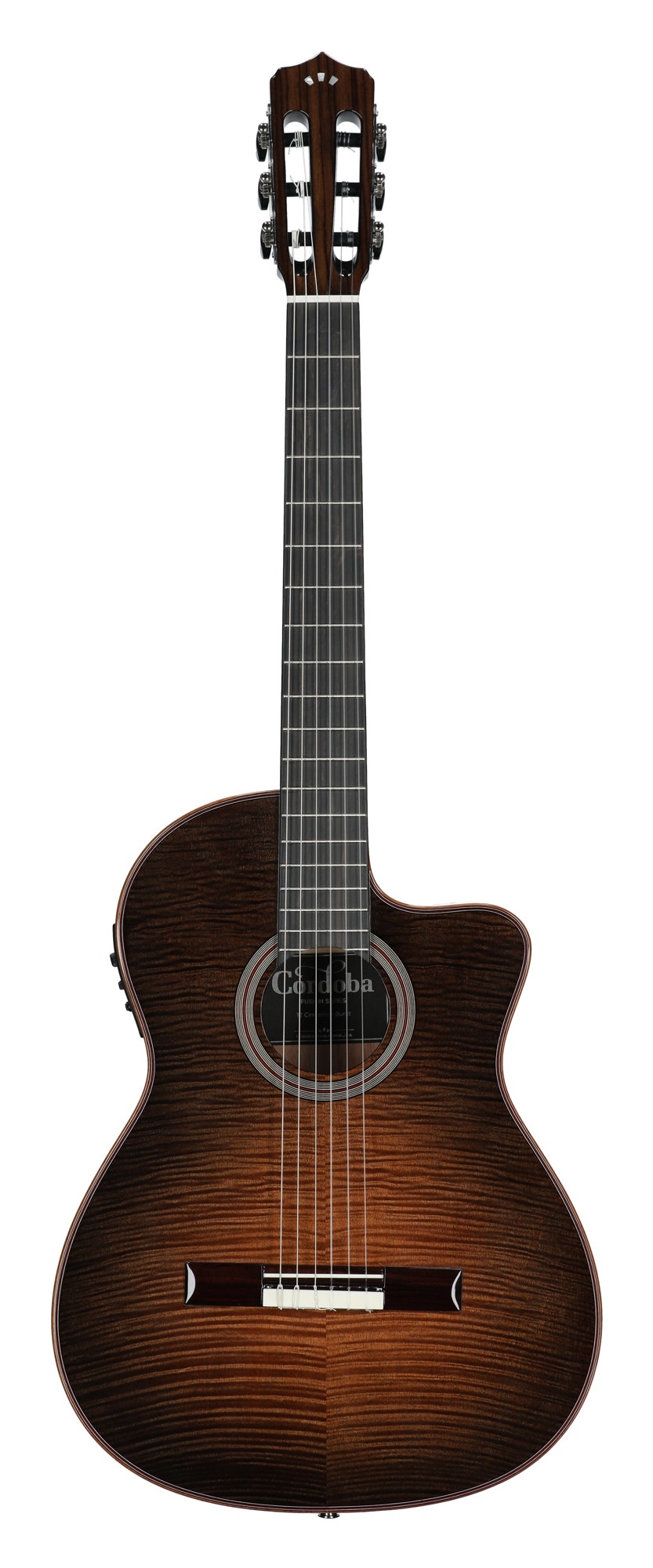 Cordoba Fusion 12 Exotic Top Nylon Classical Guitar Cinnamon Burst