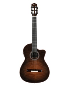 Cordoba Fusion 12 Exotic Top Nylon Classical Guitar Cinnamon Burst