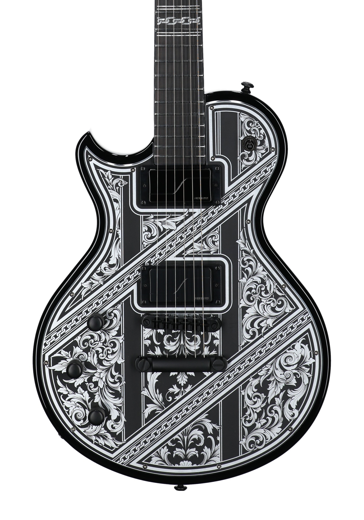 Schecter Solo II Pryzm Palladium Left Handed Guitar Gloss Black