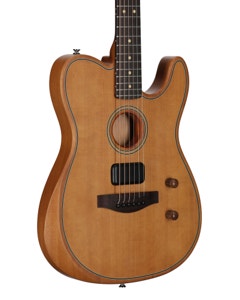 Fender Acoustasonic Standard Tele Aged Natural View 8