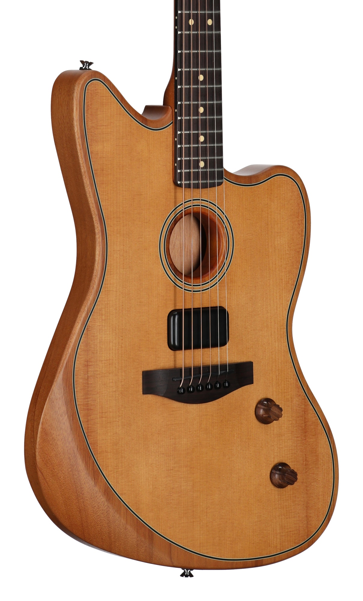 Fender Acoustasonic Stand Jazzmaster Aged Natural View 8