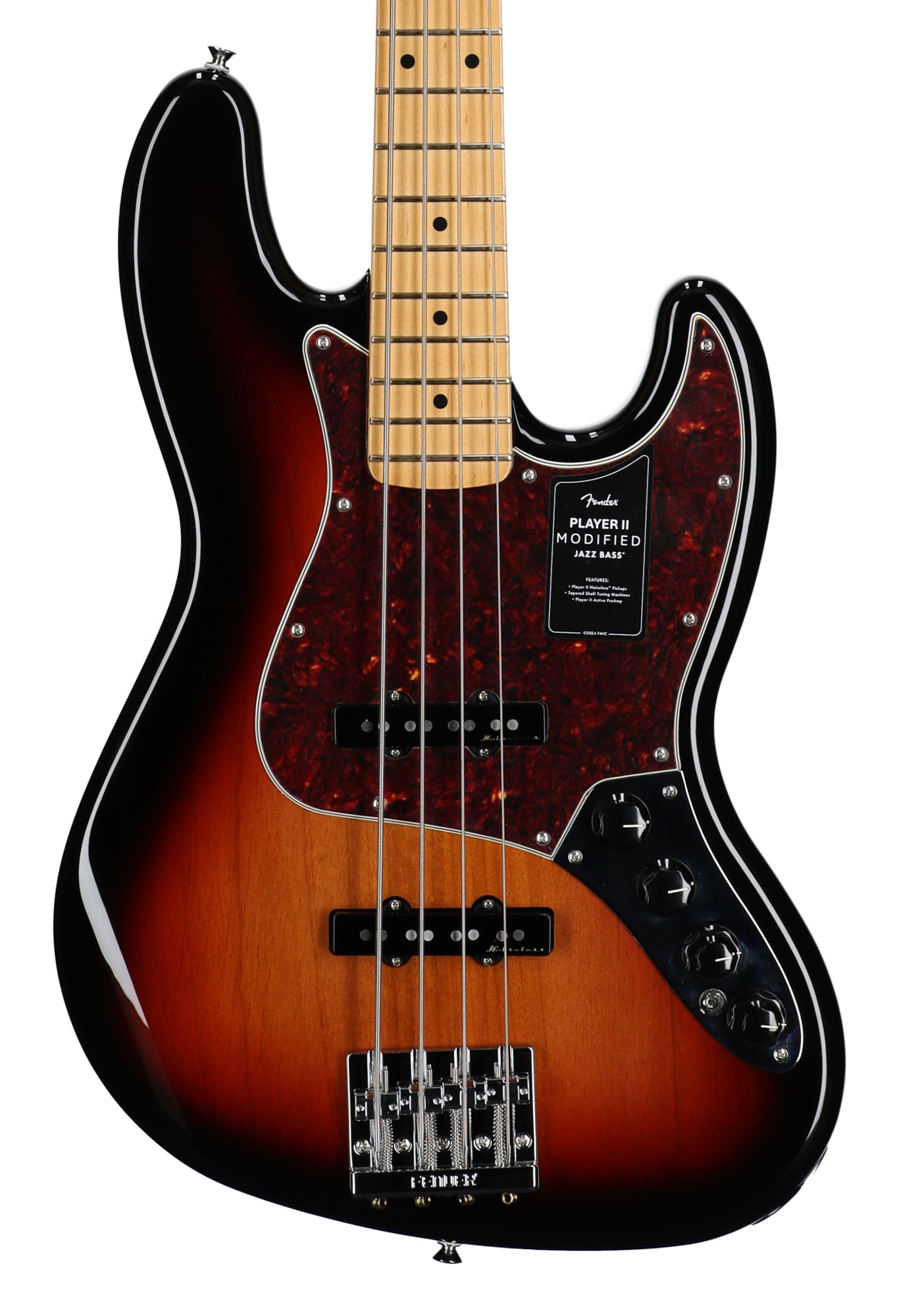 Fender Player II Modified Active Jazz Bass Maple Fingerboard Guitar with Bag 3 Color Sunburst