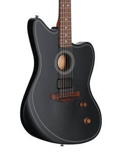 Fender Acoustasonic Standard Jazzmaster Black View 8