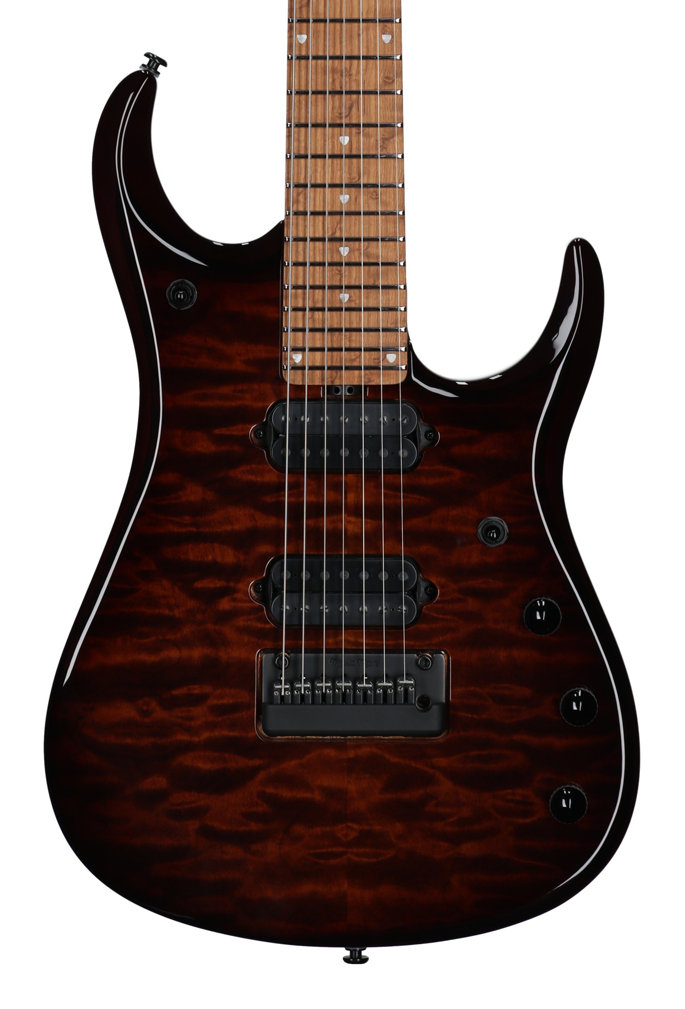 Ernie Ball Music Man JP15 7-String Quilt Guitar with Case Amber Waves View 2