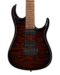 Ernie Ball Music Man JP15 7-String Quilt Guitar with Case Amber Waves View 2