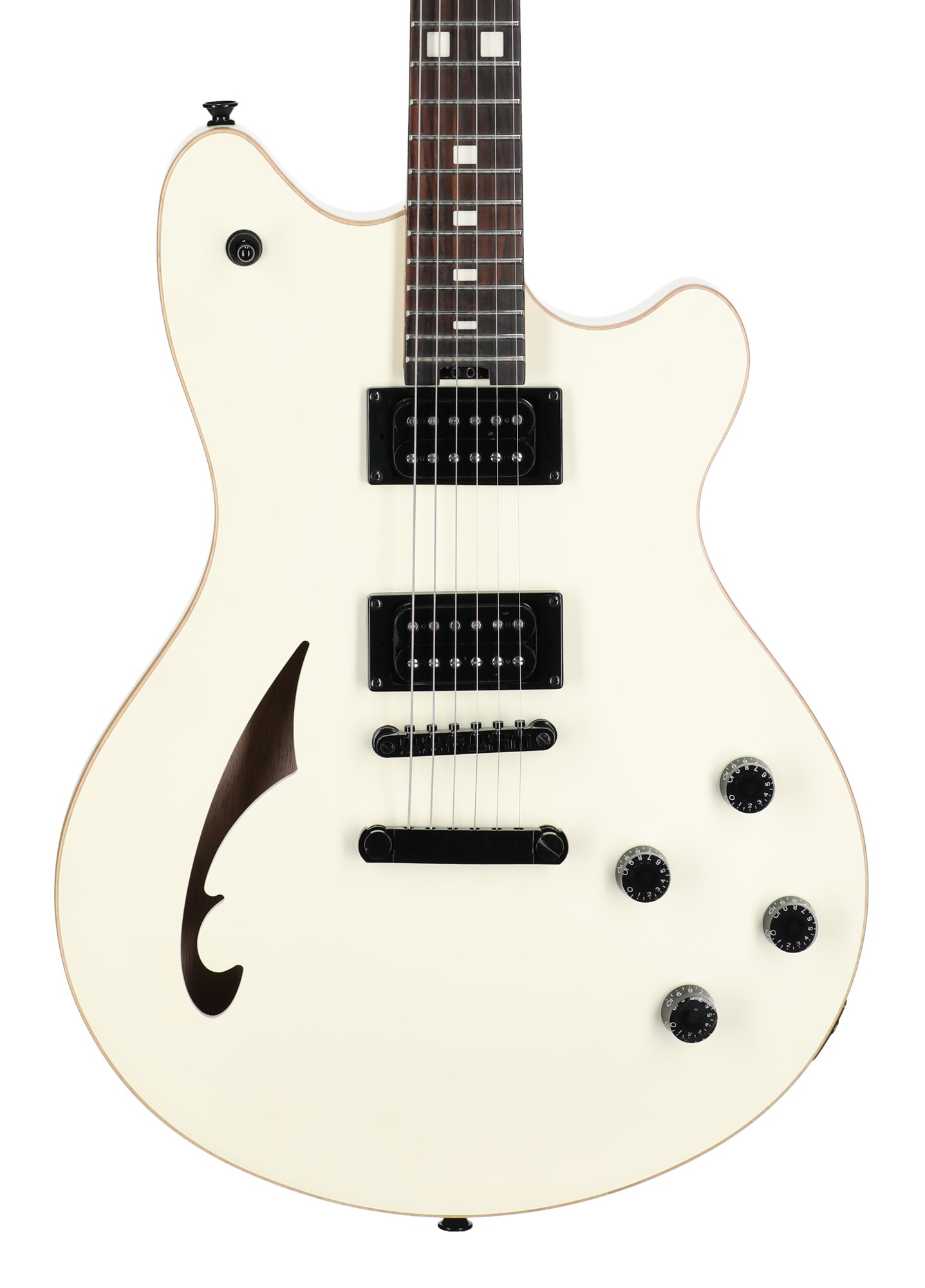 EVH SA-126 Standard Centerblock Semi Hollow Body Satin Vintage White View 2