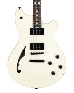 EVH SA-126 Standard Centerblock Semi Hollow Body Satin Vintage White View 2