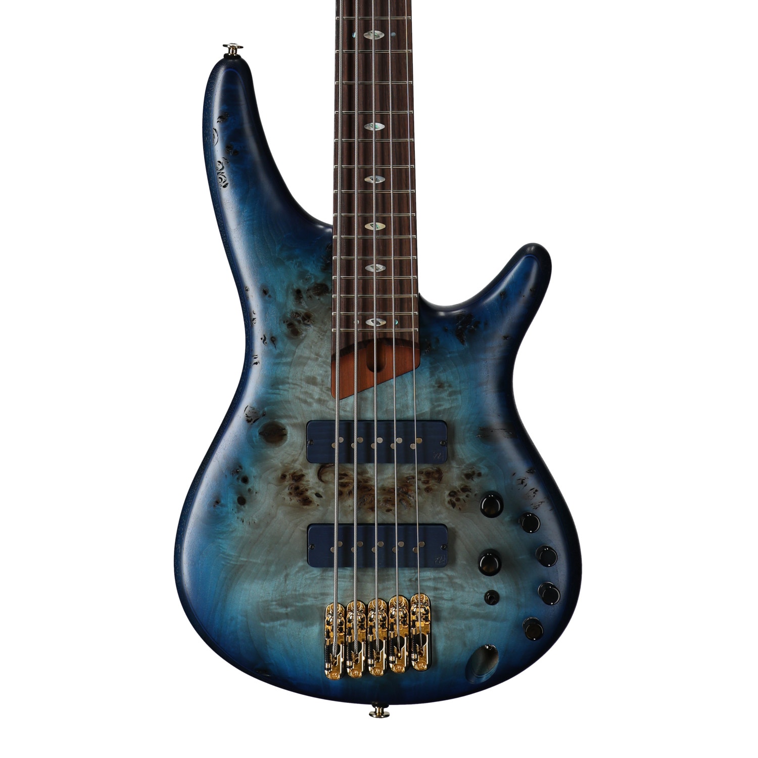 Ibanez Prestige SR6605 5-String Bass Guitar with Case Ghost Fleet Blue