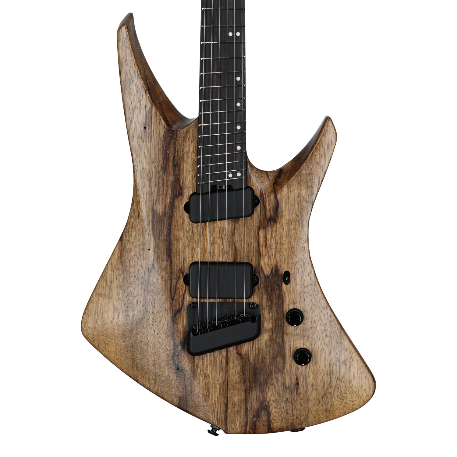Ernie Ball Music Man Kaizen 6 Guitar with Mono Case Black Limba View 2