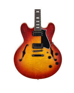 Heritage Guitars Custom Core H-535 Electric Guitar Dark Cherry Sunburst View 2