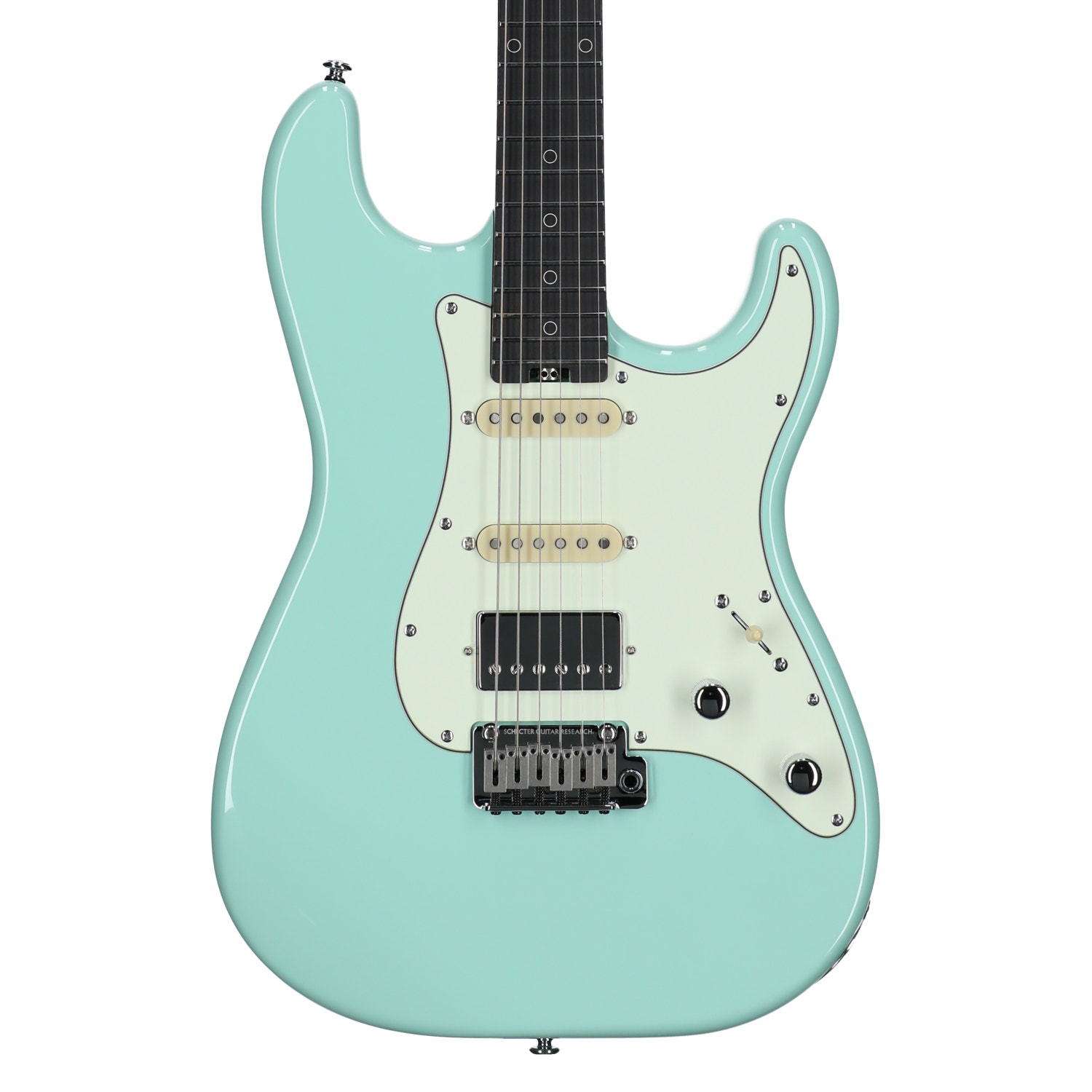 Schecter Nick Johnston HSS 10th Anniversary Electric Guitar Atomic Green View 2