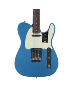 Fender Am Ultra Luxe Vint 60s Tele Cust RW LP Blu View 2