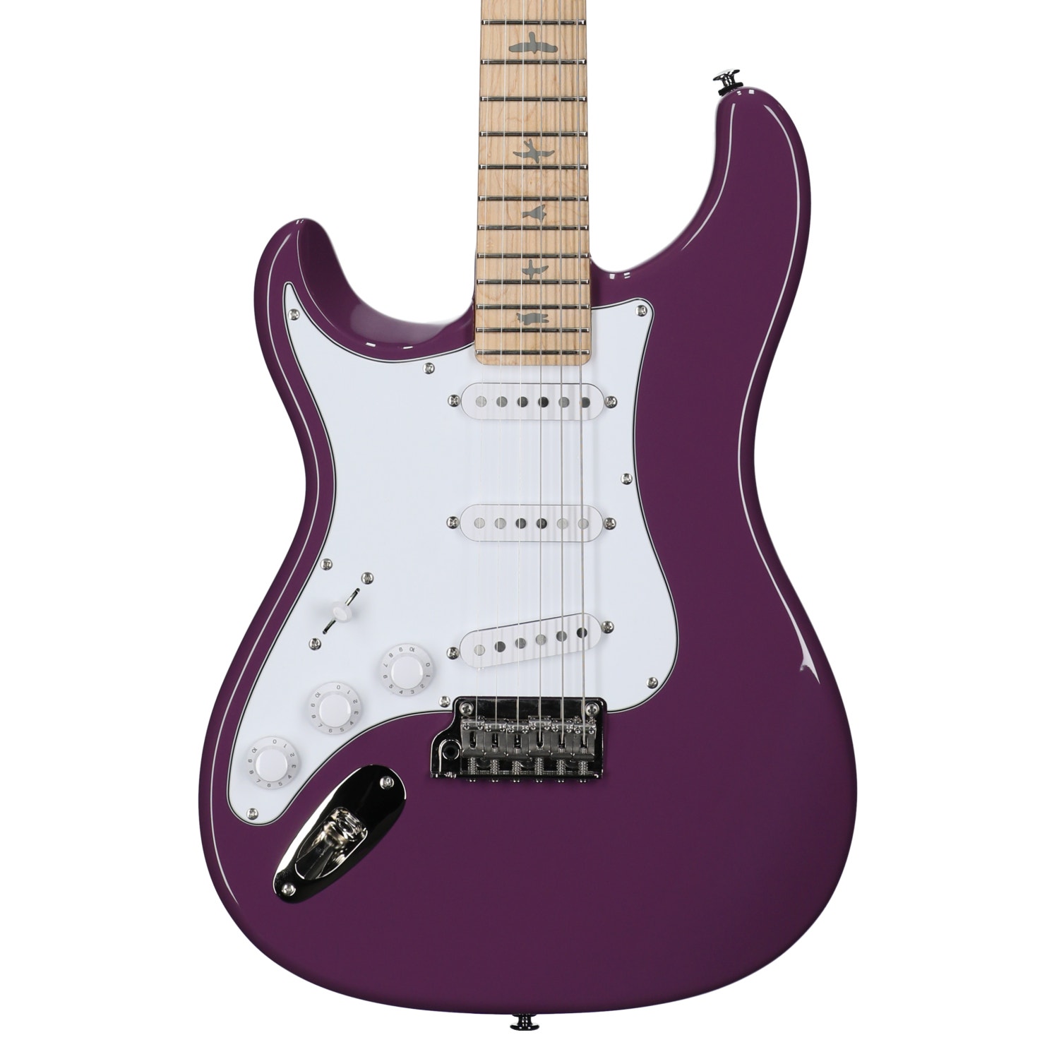PRS SE Silver Sky Maple Fingerboard Left Handed Guitar with Bag Summit Purple