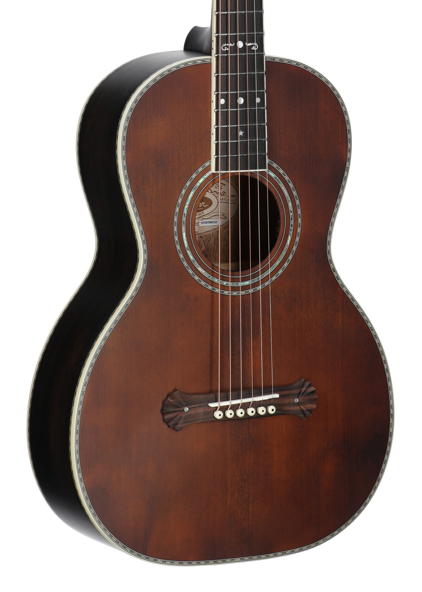 Washburn Victorian Parlor Acoustic Guitar with Gig Bag View 8