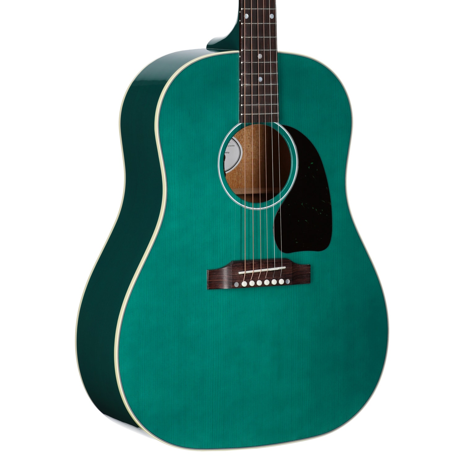 Gibson J-45 Standard Acoustic Electric Guitar with Case Translucent Teal