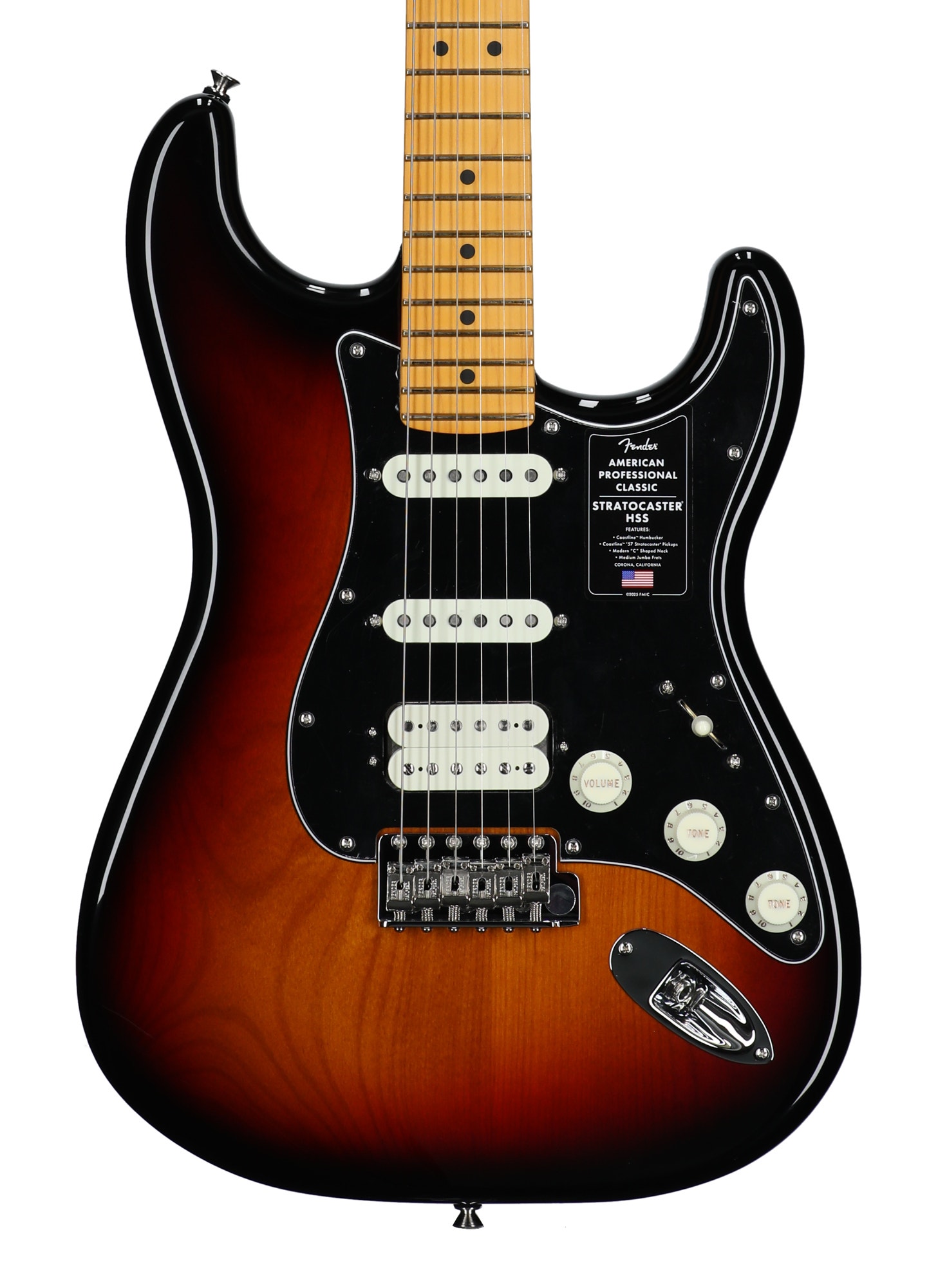 Fender Am Pro Classic Strat HSS MN 3-Color SB W/B View 2
