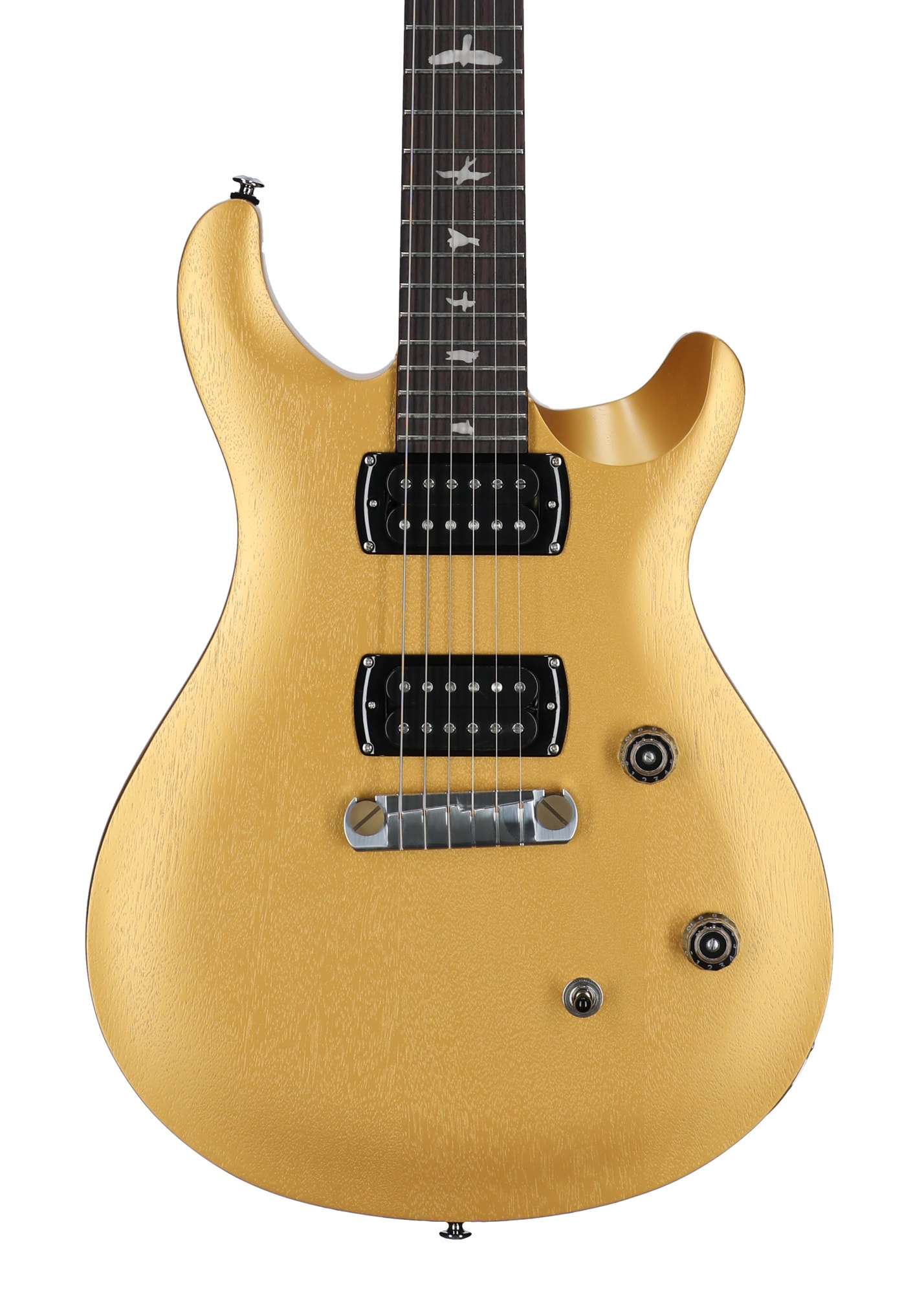 PRS SE CE24 Standard Guitar with Stoptail and Gig Bag Satin Metallic Gold View 2