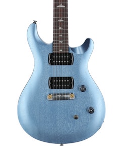 PRS SE CE24 Standard Guitar with Stoptail and Gig Bag Satin Ice Blue Metallic View 2