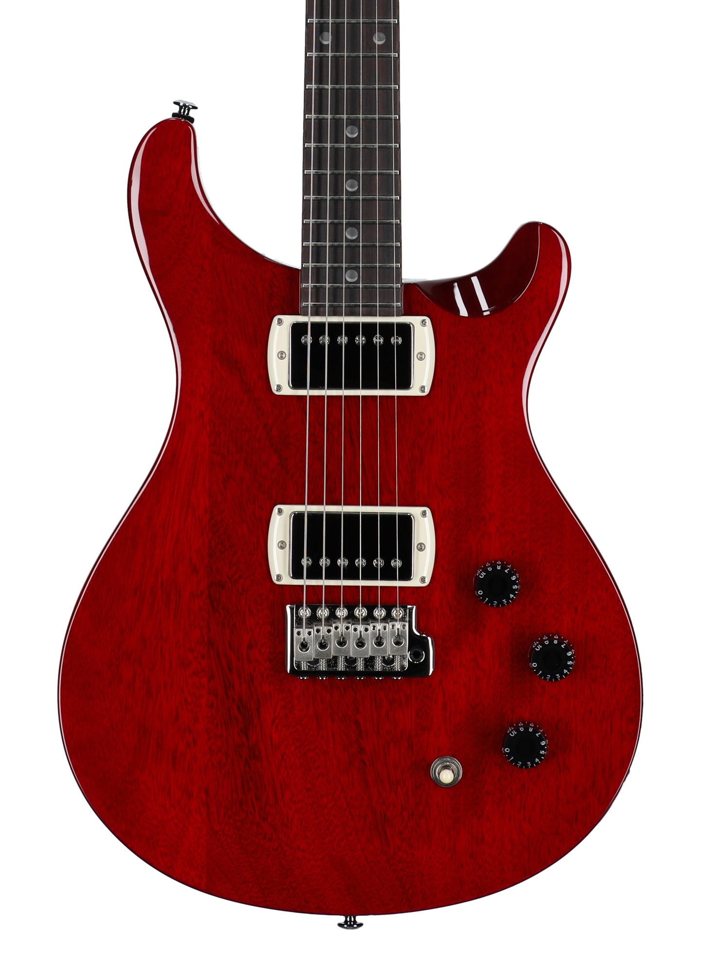 PRS SE DGT Standard with Moons Guitar and Gig Bag Vintage Cherry View 2