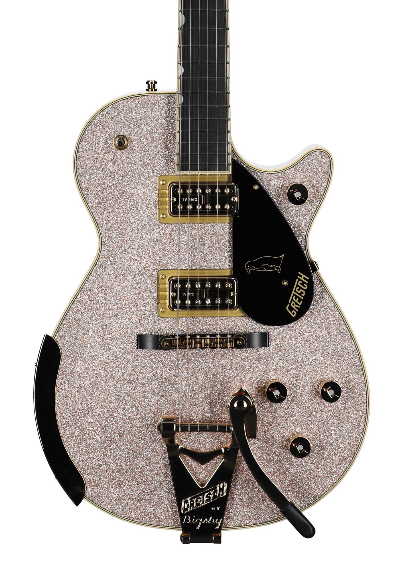 Gretsch LE Champagne Sparkle Penguin Guitar with Bigsby and Case View 2