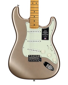 Fender American Professional Classic Stratocaster Maple Guitar with Bag Firemist Gold View 2