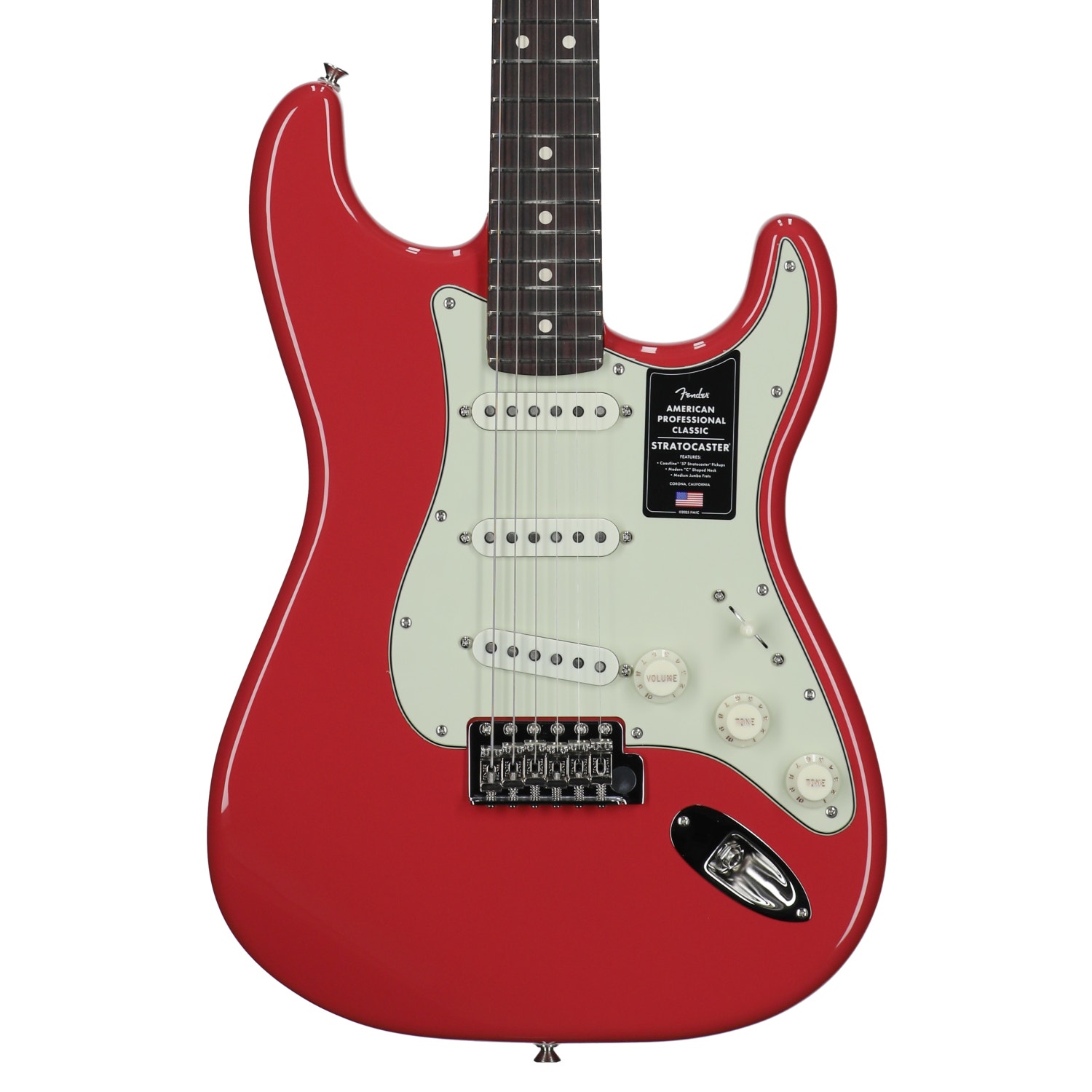 Fender American Professional Classic Stratocaster Rosewood Fingerboard Guitar with Bag Faded Dakota Red View 2