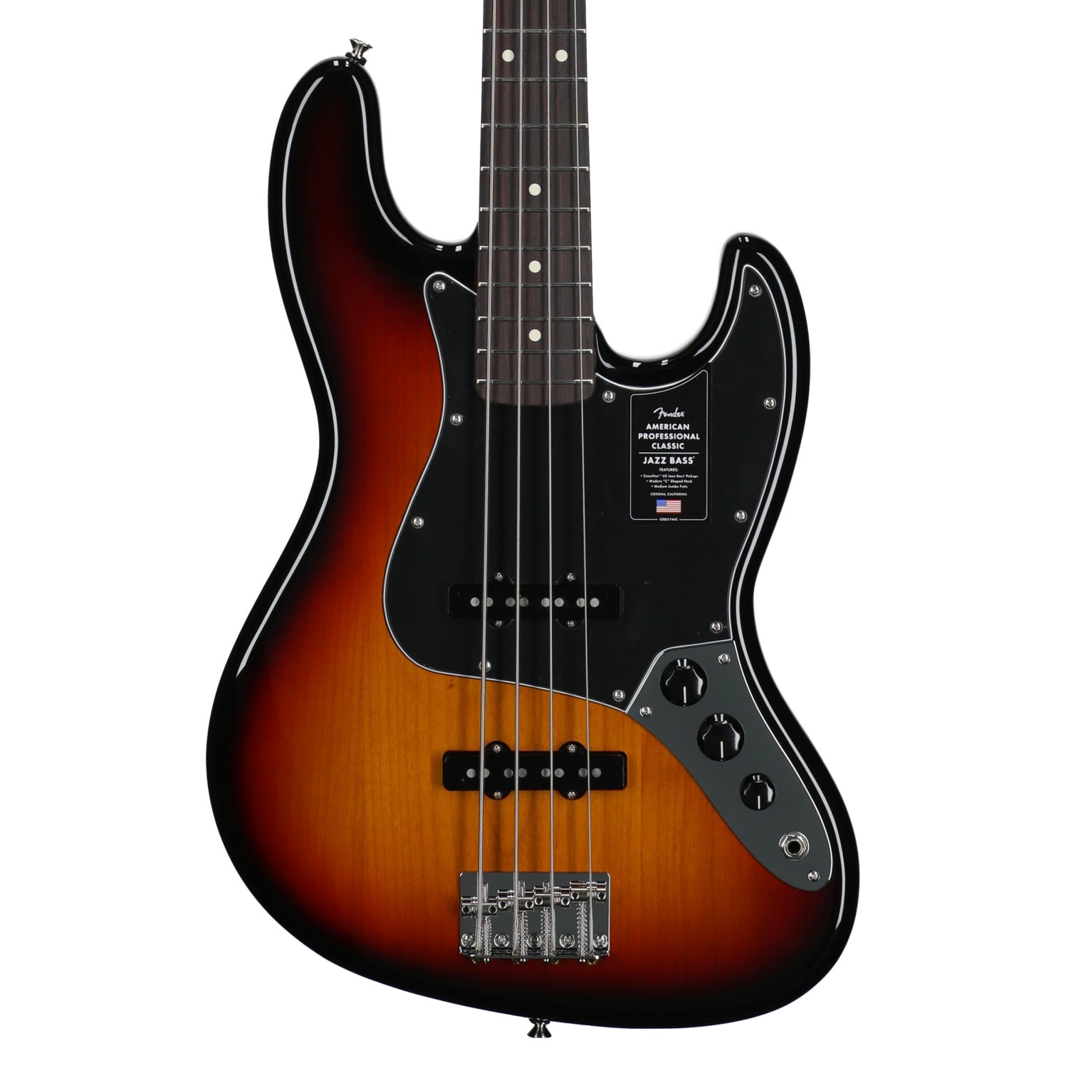 Fender American Professional Classic Jazz Bass Rosewwod Guitar with Bag 3-Color Sunburst