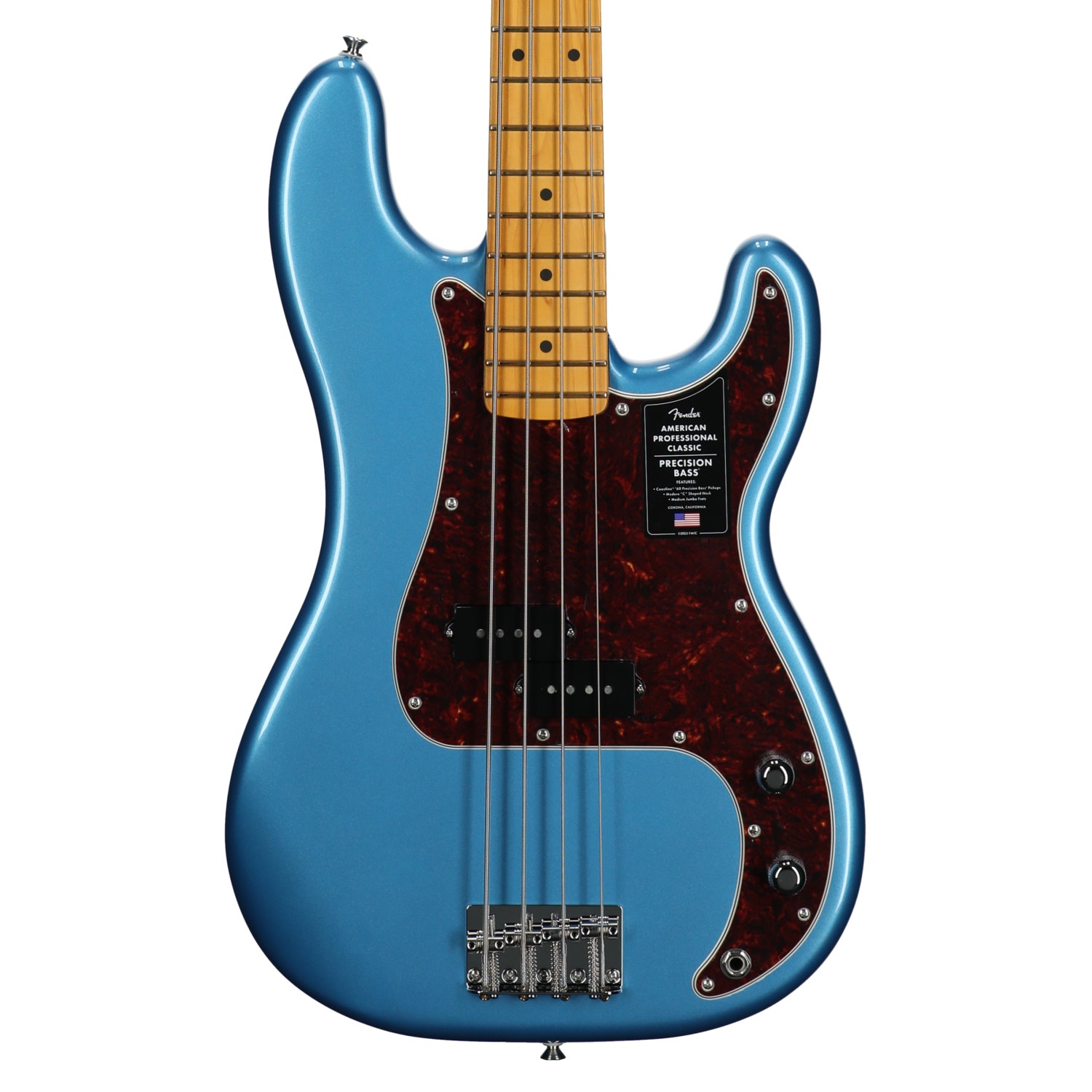 Fender American Professional Classic Precision Bass Guitar with Bag Lake Placid Blue