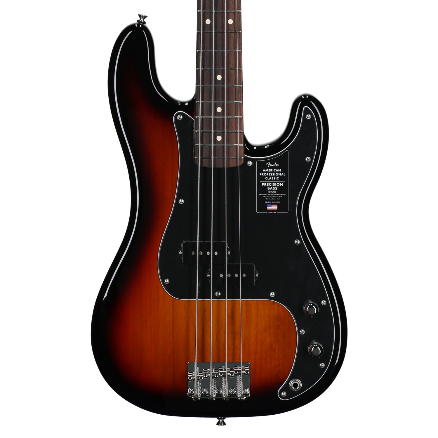 Fender American Professional Classic Precision Bass Rosewood Guitar with Bag 3-Color Sunburst
