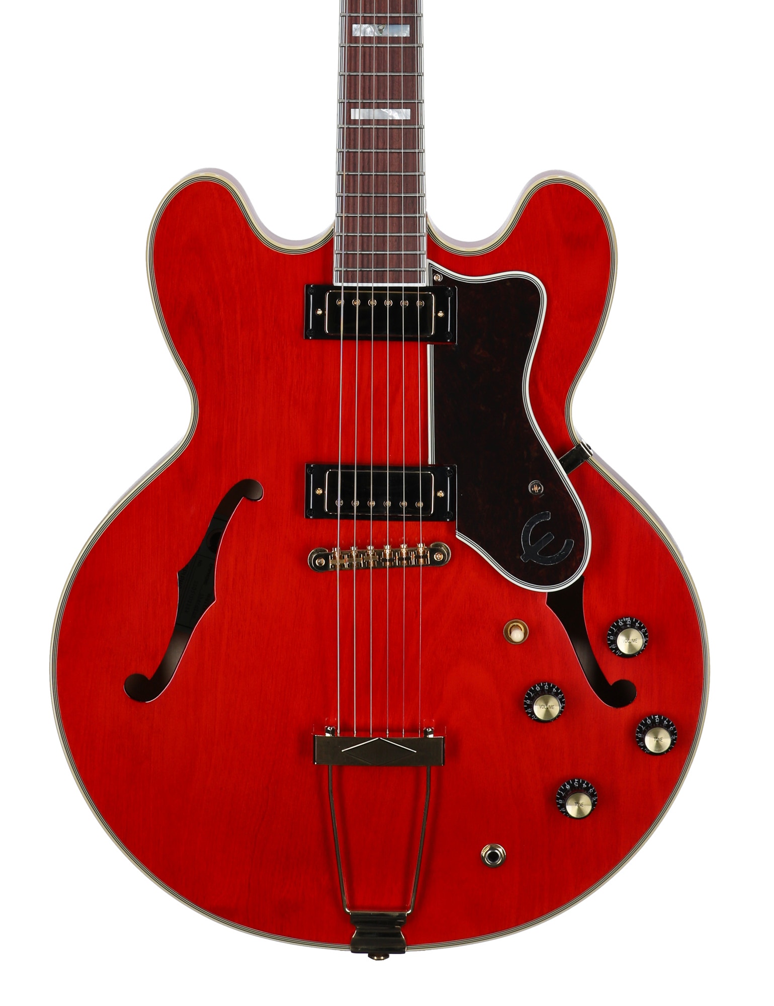 Epiphone Masterbilt Gem Archer Sheraton Guitar with Case Cherry View 2