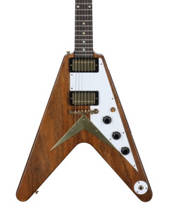 Gibson Custom Shop 1958 Mahogany Flying V Reissue Guitar with Case Antique Natural View 2