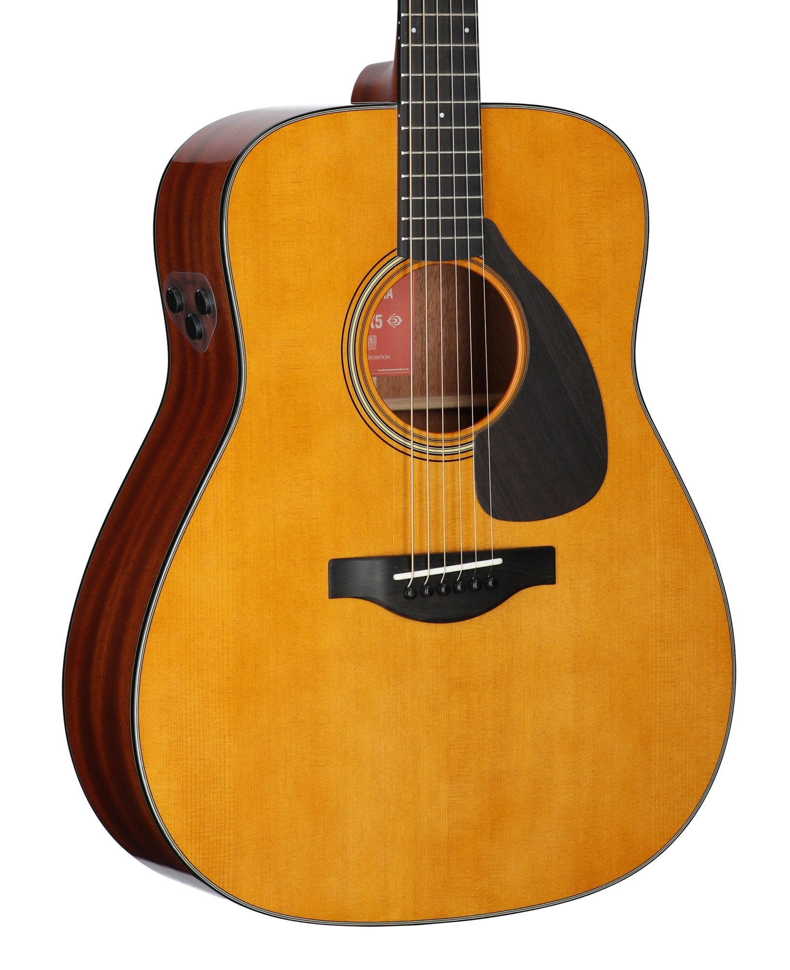 Yamaha FGX5 Dreadnought Acoustic Electric Guitar with Case Gloss Natural View 8