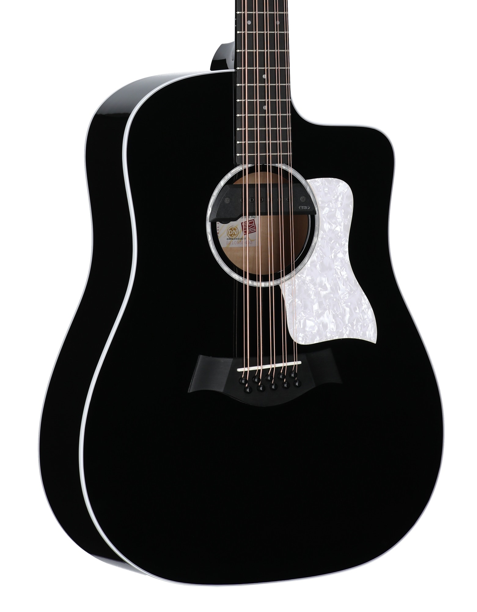 Taylor Somos 250ce Plus Bajo Quinto 10-String Guitar Black View 8