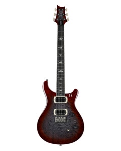 PRS SE Custom 24-08 Quilt Guitar with Gig Bag Charcoal Cherry Burst View 1