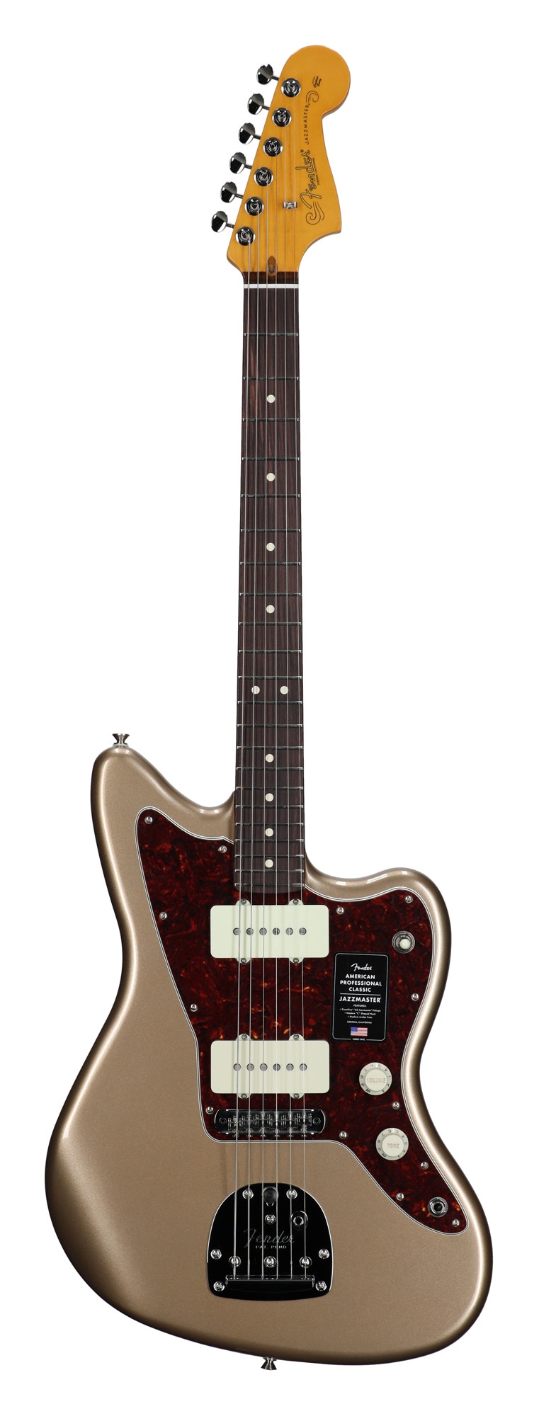 Fender American Professional Classic Jazzmaster Rosewood Guitar with Bag Firemist Gold