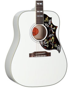 Gibson LE Hummingbird Maple Acoustic Electric Guitar with Case Alpine White