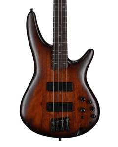 Ibanez SR500A Electric Bass Guitar Low Gloss Mahogany Brown Burst View 2