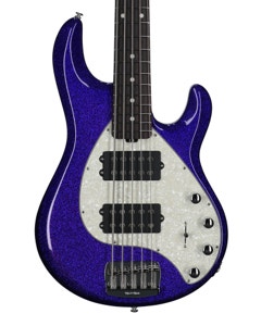 Music Man StingRay Special 5 HH 5-String Bass with Mono Case Violet Sparkle Burst View 2