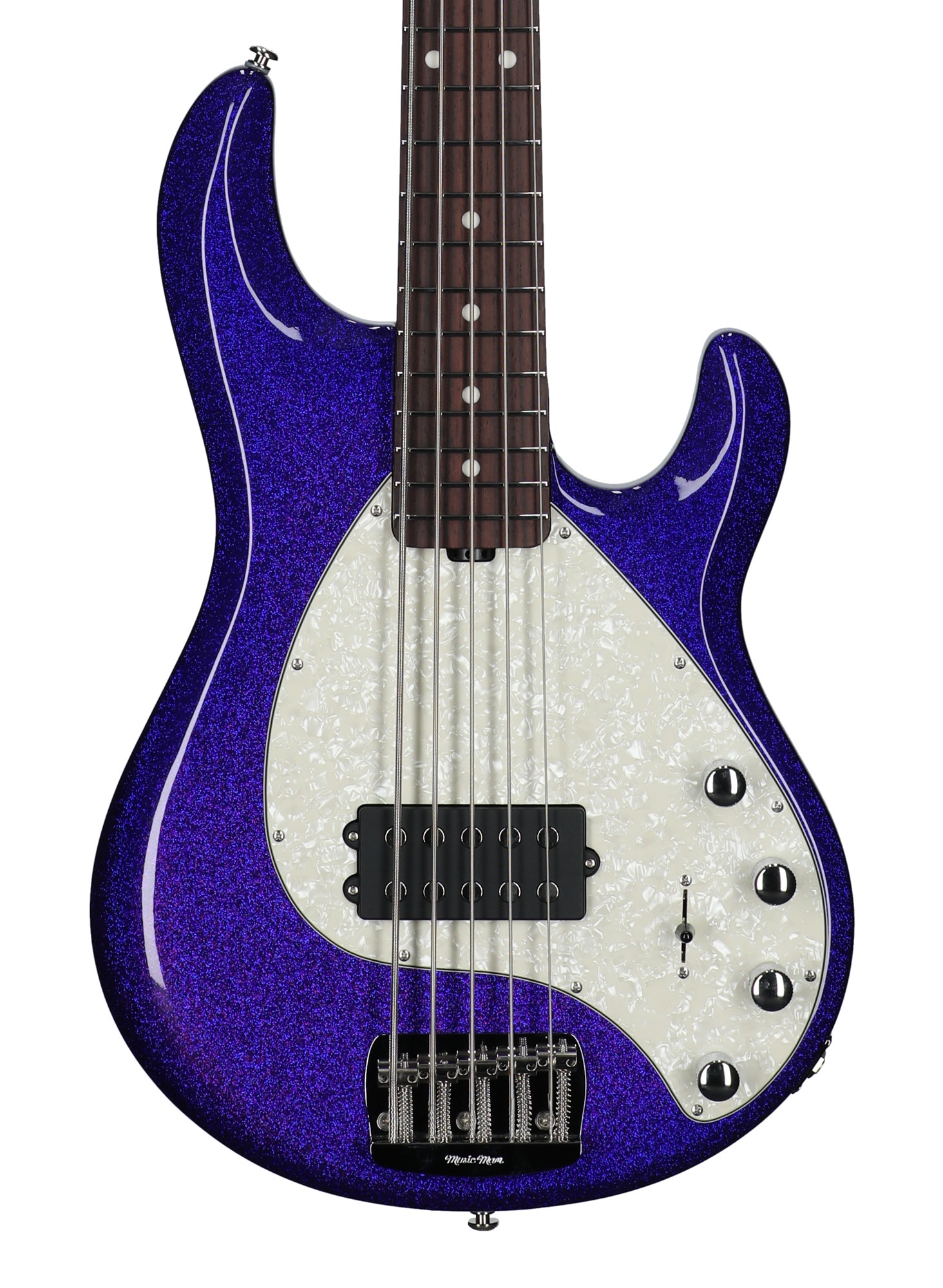 Music Man StingRay Special 5 5-String Bass with Mono Case Violet Sparkle Burst View 2