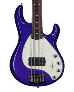 Music Man StingRay Special 5 5-String Bass with Mono Case Violet Sparkle Burst View 2