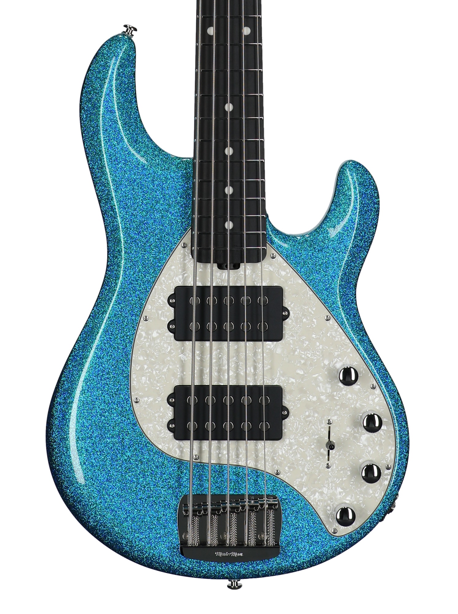 Music Man StingRay Special 5 HH 5-String Bass with Mono Case Anomalous Green View 2