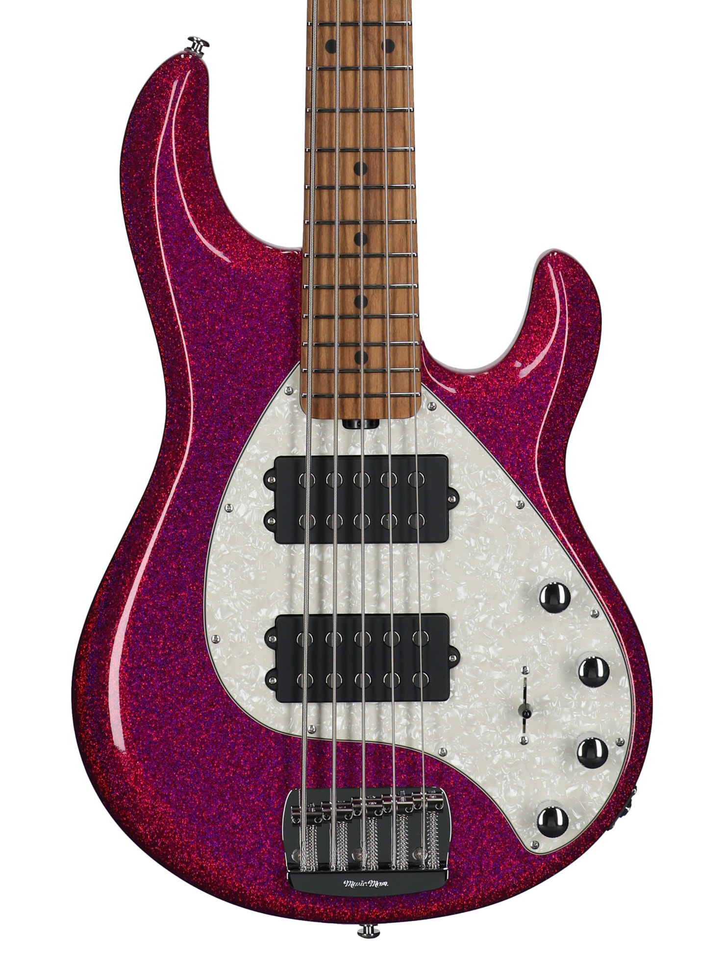 Music Man StingRay Special 5 HH 5-String Bass with Mono Case Soda Pink Sparkle View 2